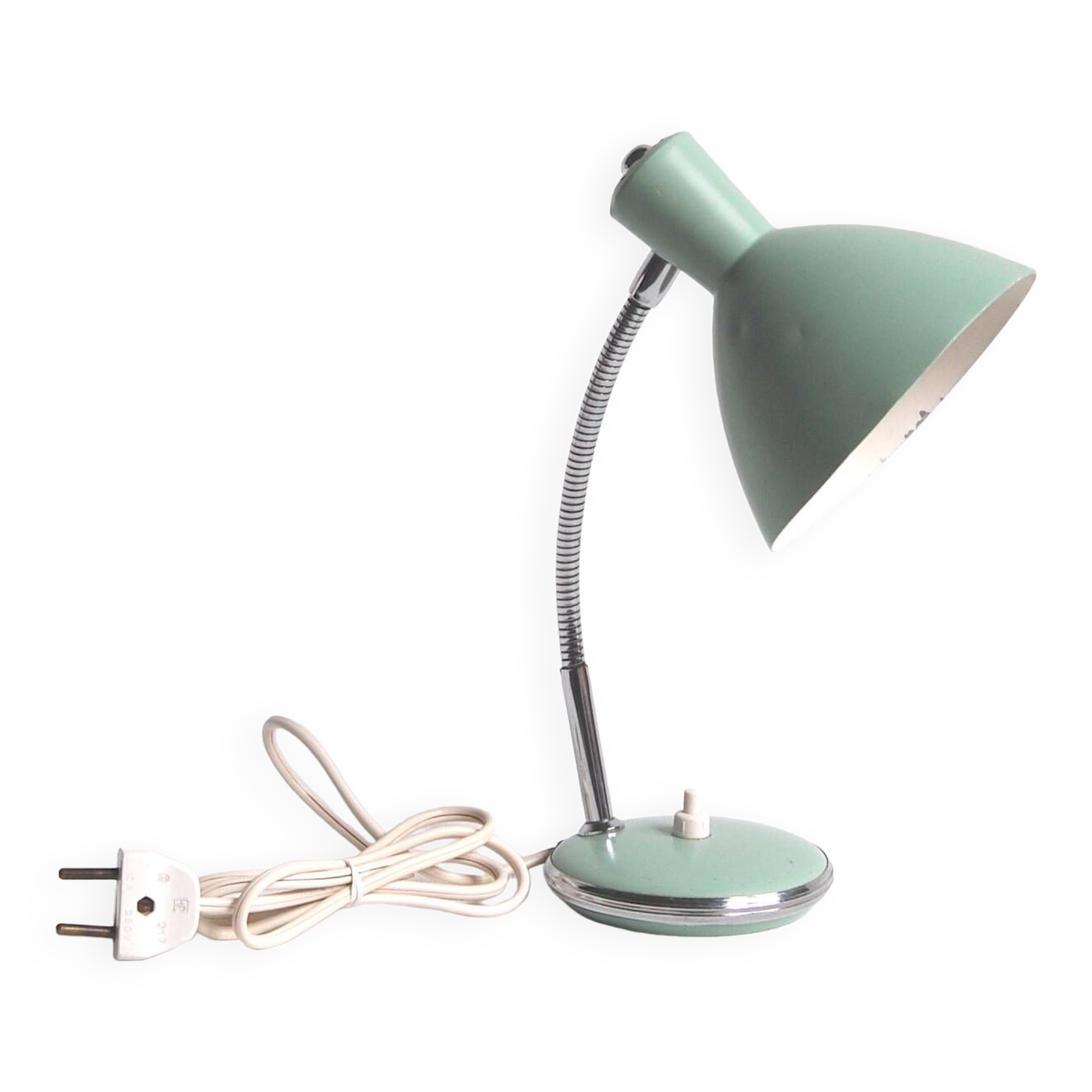 Vintage lacquered metal desk lamp