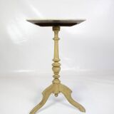 Original Painted Column Table Made In Grey & Yellowish Colors From 1840s