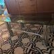 Coffee table in metal and smoked glass from the 70s
