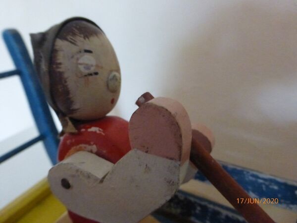 Jouet attelage en bois