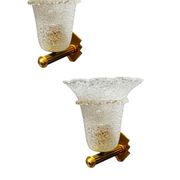 Appliques en verre de Murano en laiton, ensemble de 2