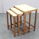 1940s Art Deco Nesting Tables with Opaxy Glass Top, Czechoslovakia