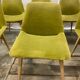6 chaises scandinaves en velours vert, circa 1960