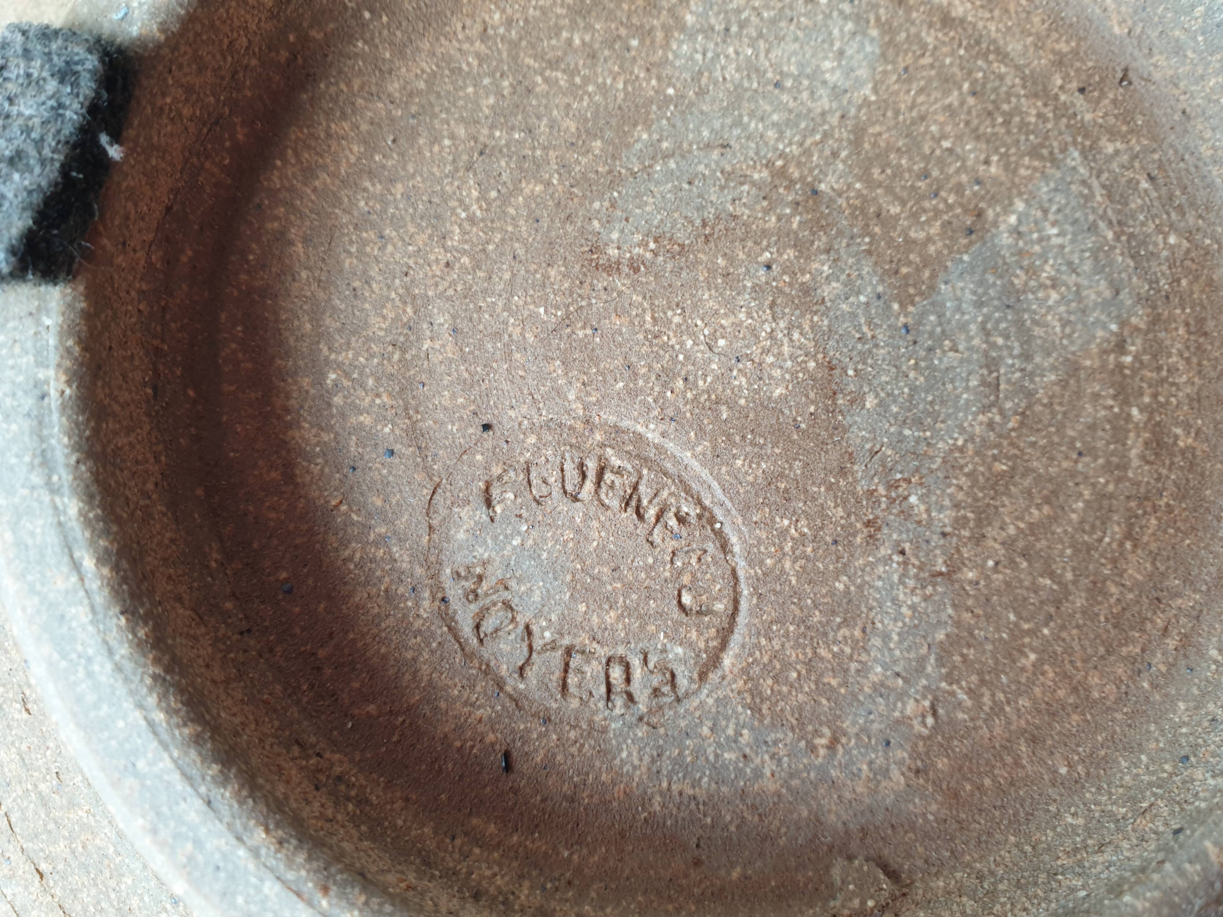 Ceramic salad bowl 30.5cm Signed Francois Guéneau Noyers