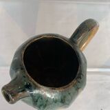 Flamed stoneware pitcher.