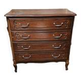 Commode Bois Teinté A 4 Tiroirs
