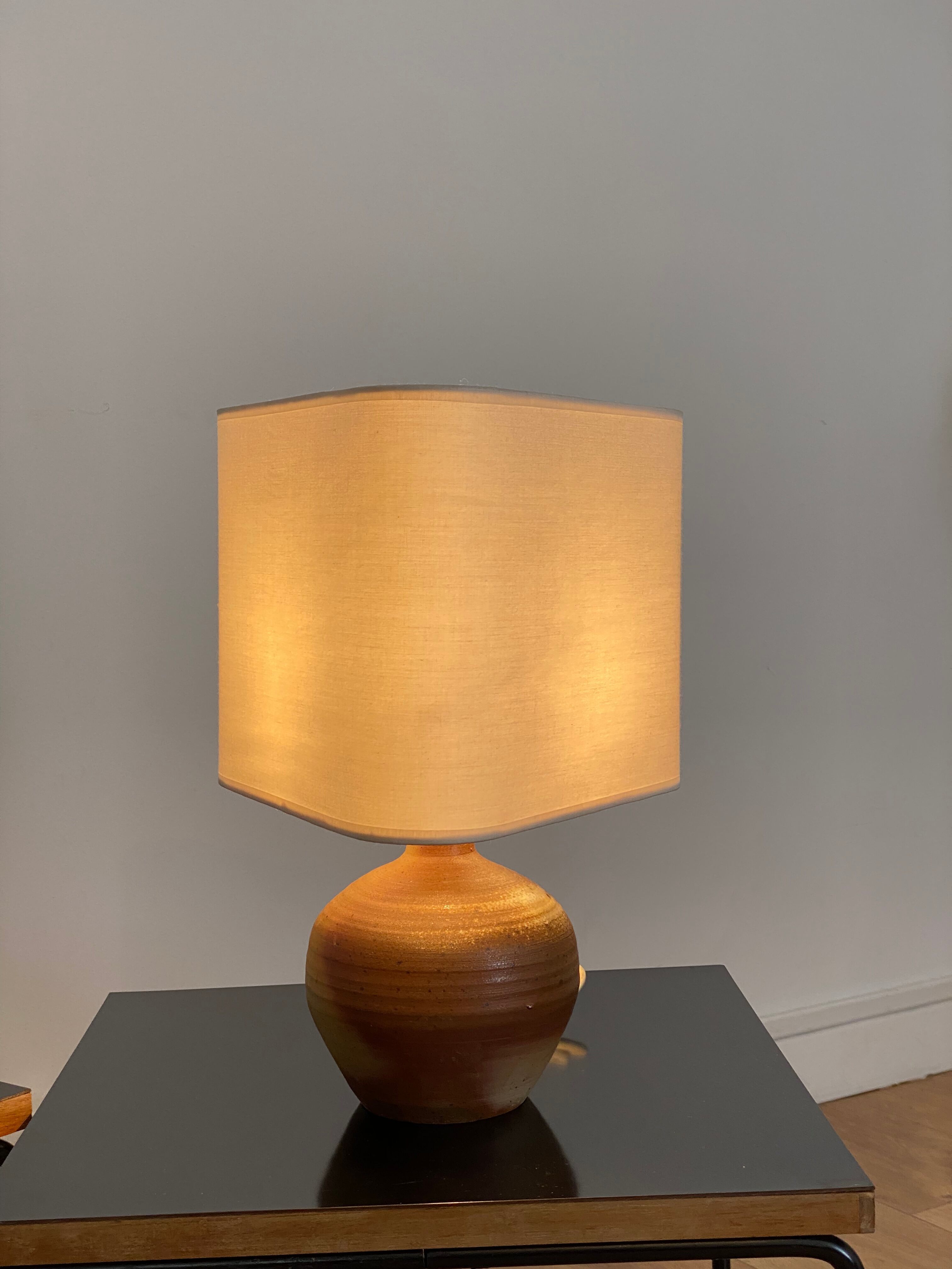 Vintage stoneware lamp