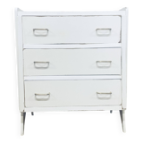 Commode pieds compas patinée