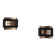 Pair of vintage wall lights, matte black metal and copper, Netherlands 1960