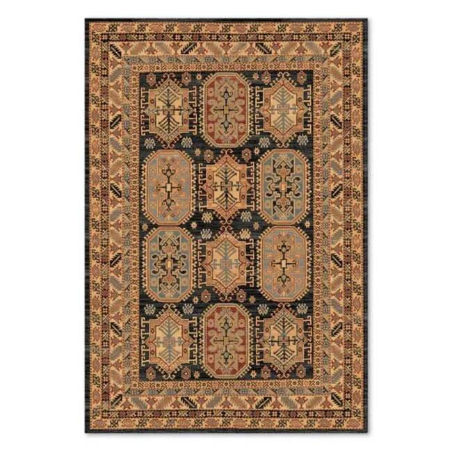 Beige and black Persian rug AJNA - Wool