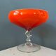 Vintage Murano glass vase, orange/red colour.