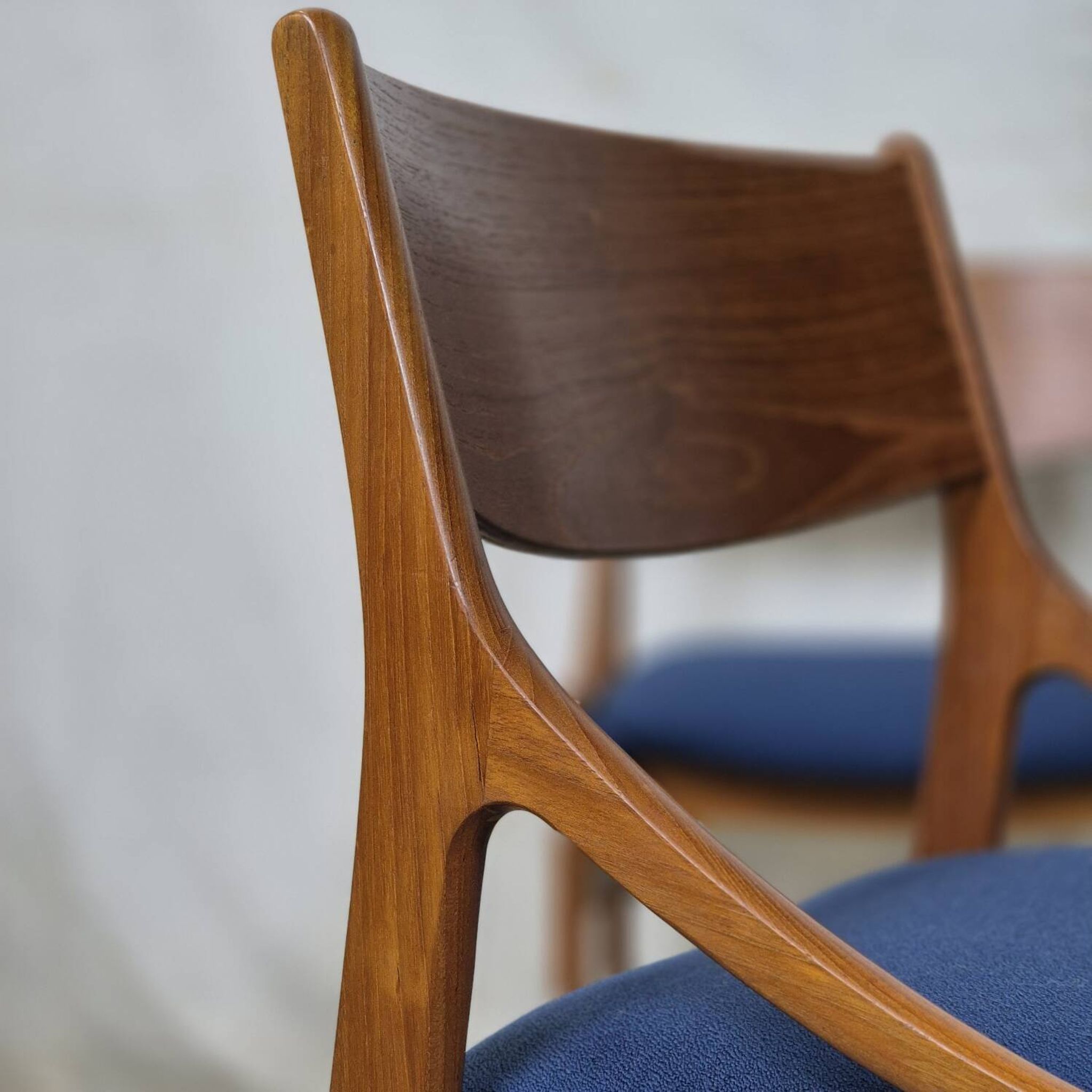 Vintage Danish dining chairs from the 1960s by Vestervig Eriksen.