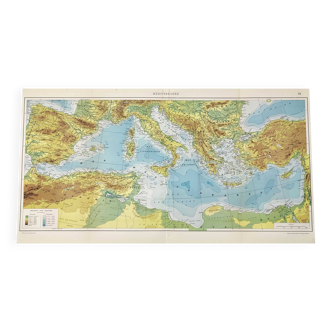 Map of the Mediterranean, 1950