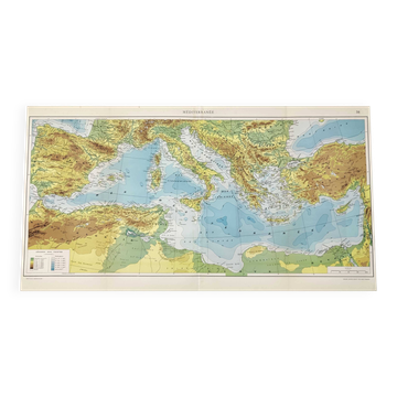 Map of the Mediterranean, 1950