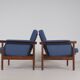Ensemble rare de chaises Wiki danoises par Illum Wikkelso pour Koefoeds Mobelfabrik.