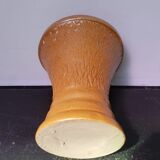 Ancien vase grès décor ciselé beige marron années 70 vintage