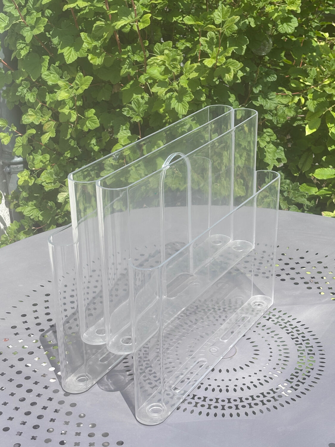 Vintage Kartell magazine rack by Giotto Stoppino