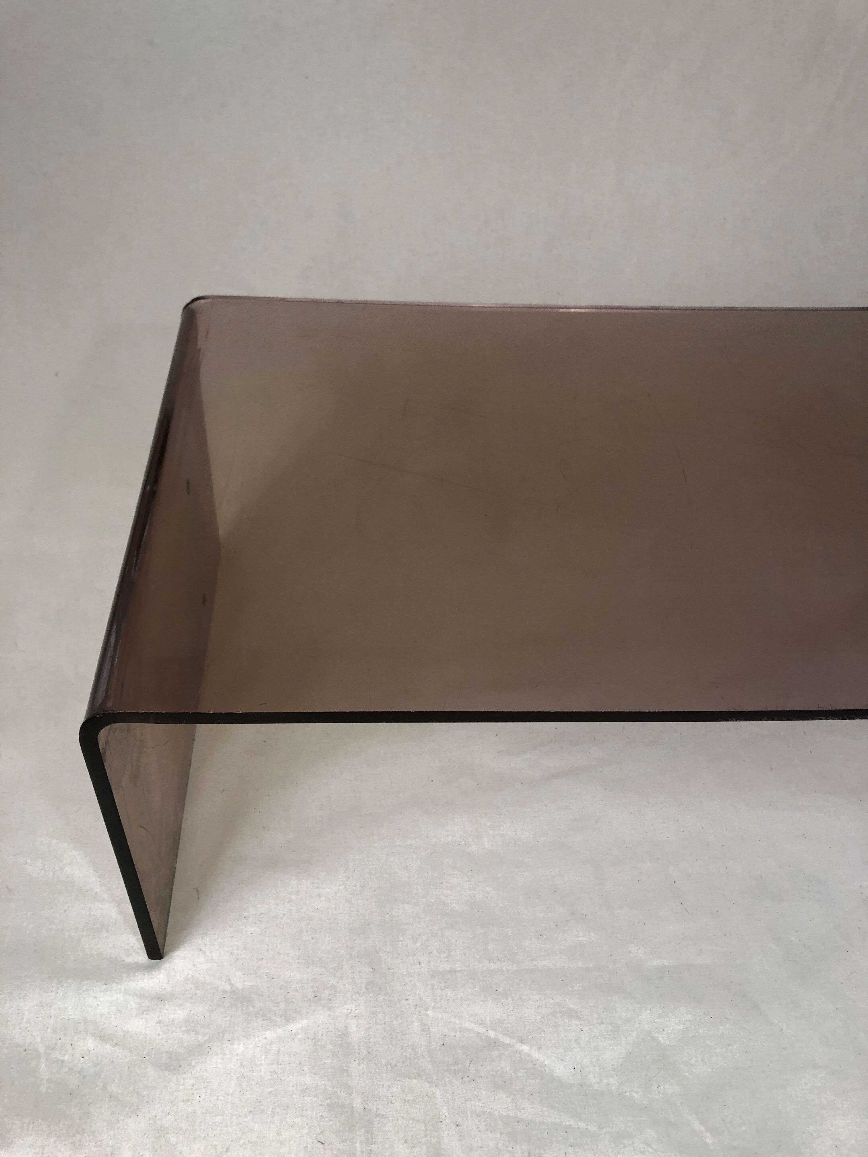 Plexiglass coffee table 1970