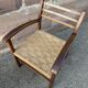 Fauteuil vintage en bois et corde, 1960