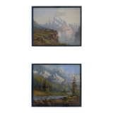 Chamonix Mont Blanc painting "Dôme du Goûter" and "Grand Murevan"