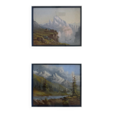 Chamonix Mont Blanc painting "Dôme du Goûter" and "Grand Murevan"