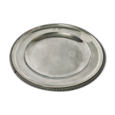 Solid silver dish with old man