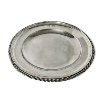 Solid silver dish with old man