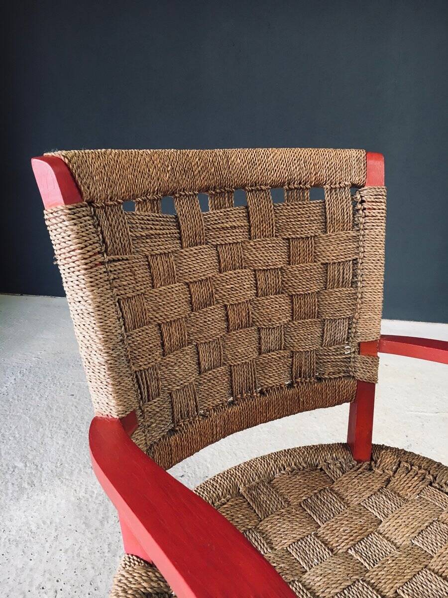 Vintage Mediterranean Rope Armchair, France, 1930s