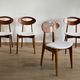 Lot 4 vintage chairs by Roger Landault for Sentou, France 1950