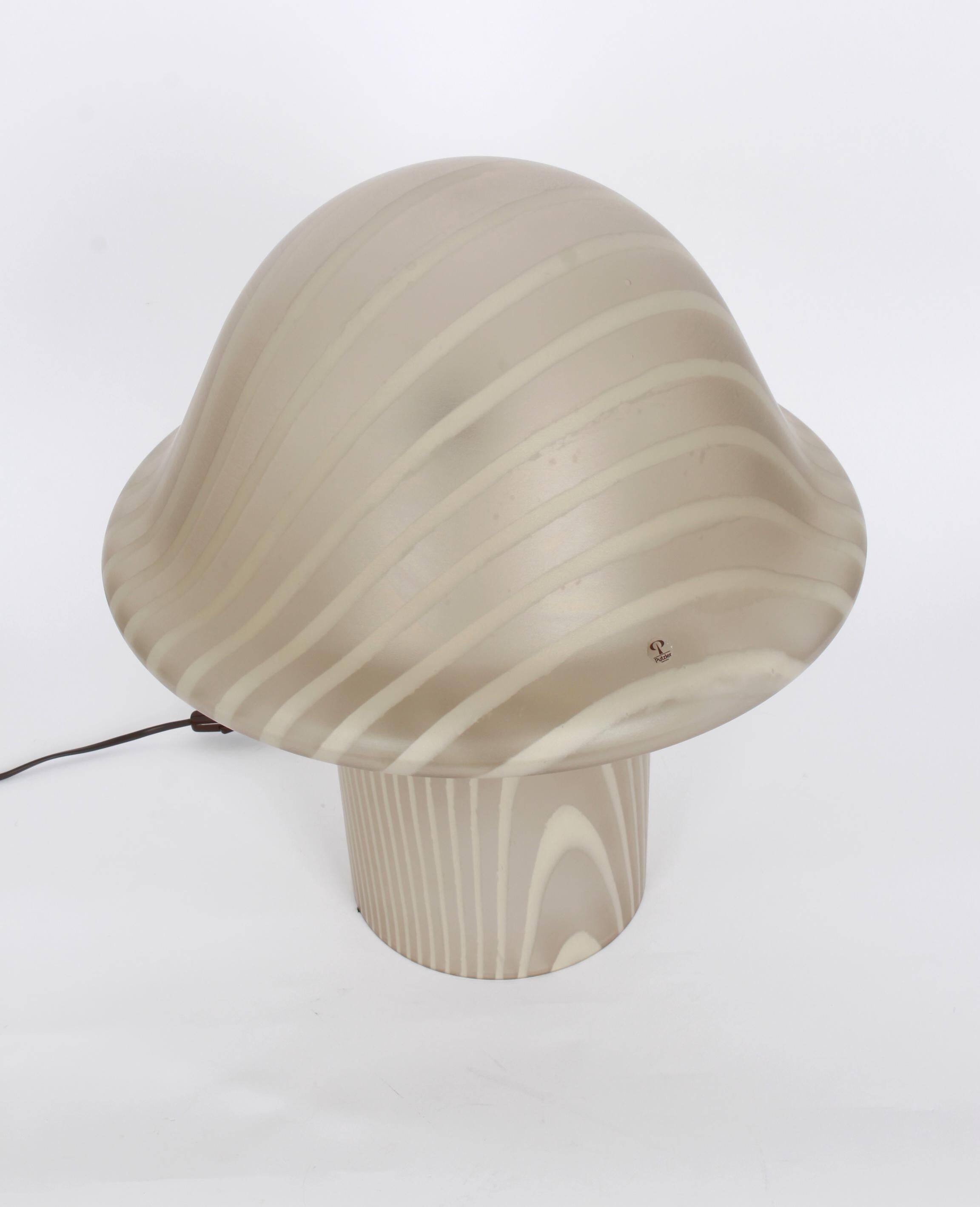 Mushroom Glass Table Lamp by Peill & Putzler, Germany, 1970s