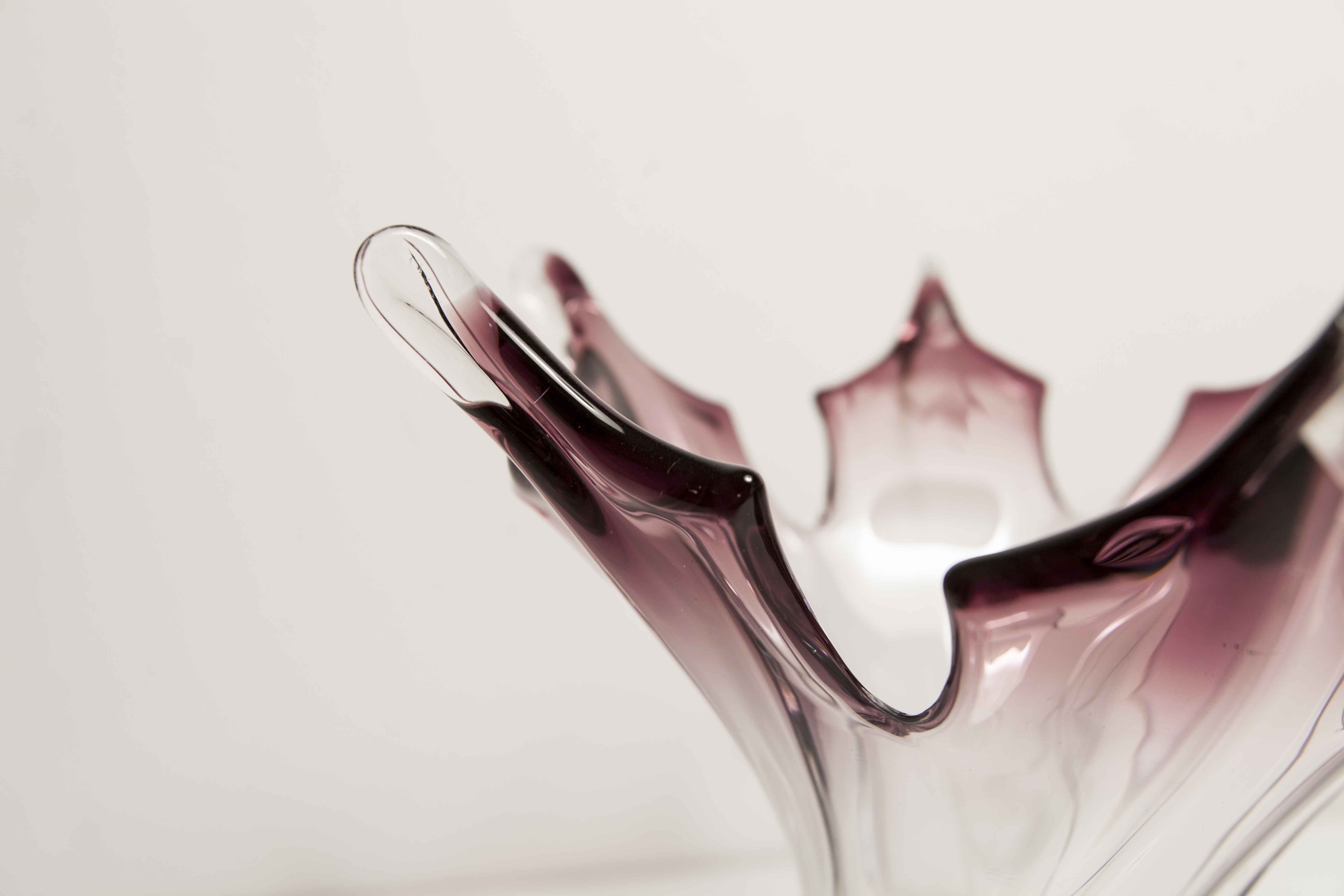 Vase in Murano glass by Fratelli Toso H 27.5cm