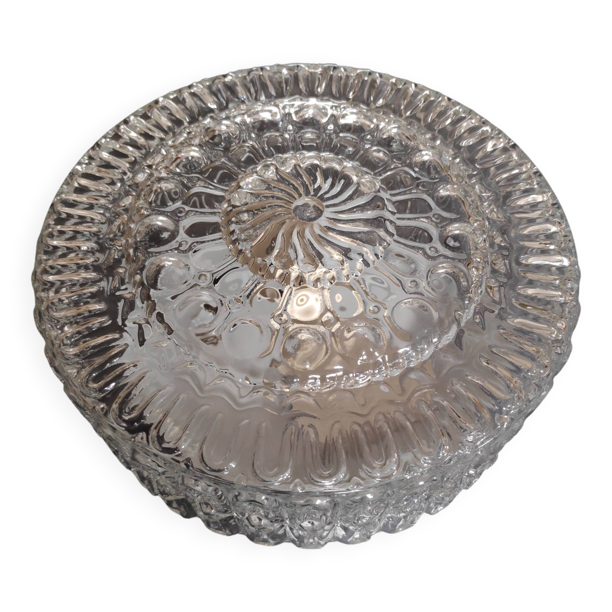 Plafonnier rond en verre