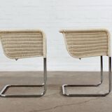 Lot de 2 fauteuils Tecta D44 à piétement luge Vintage design Bauhaus