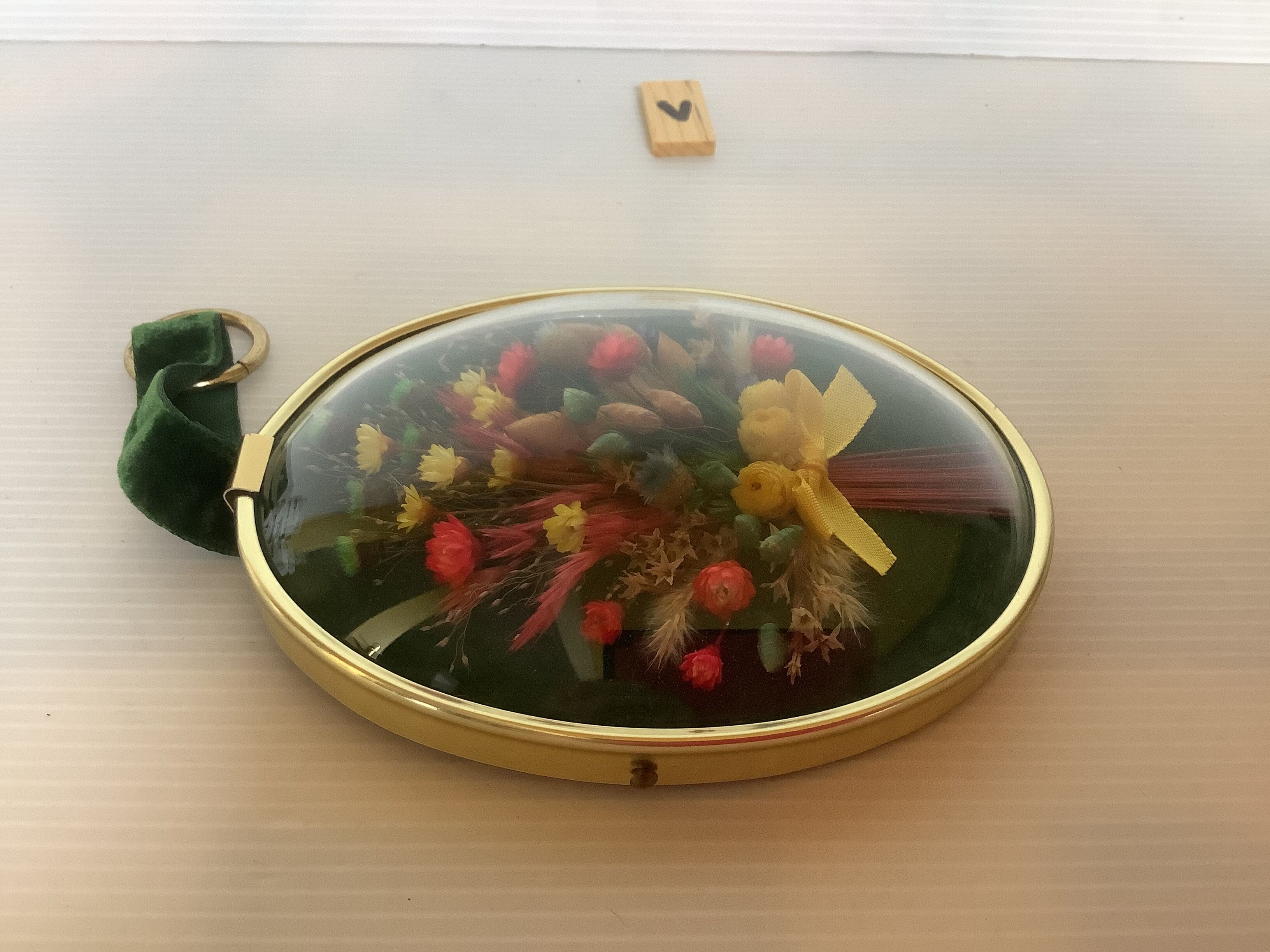 Frame natural dried flowers