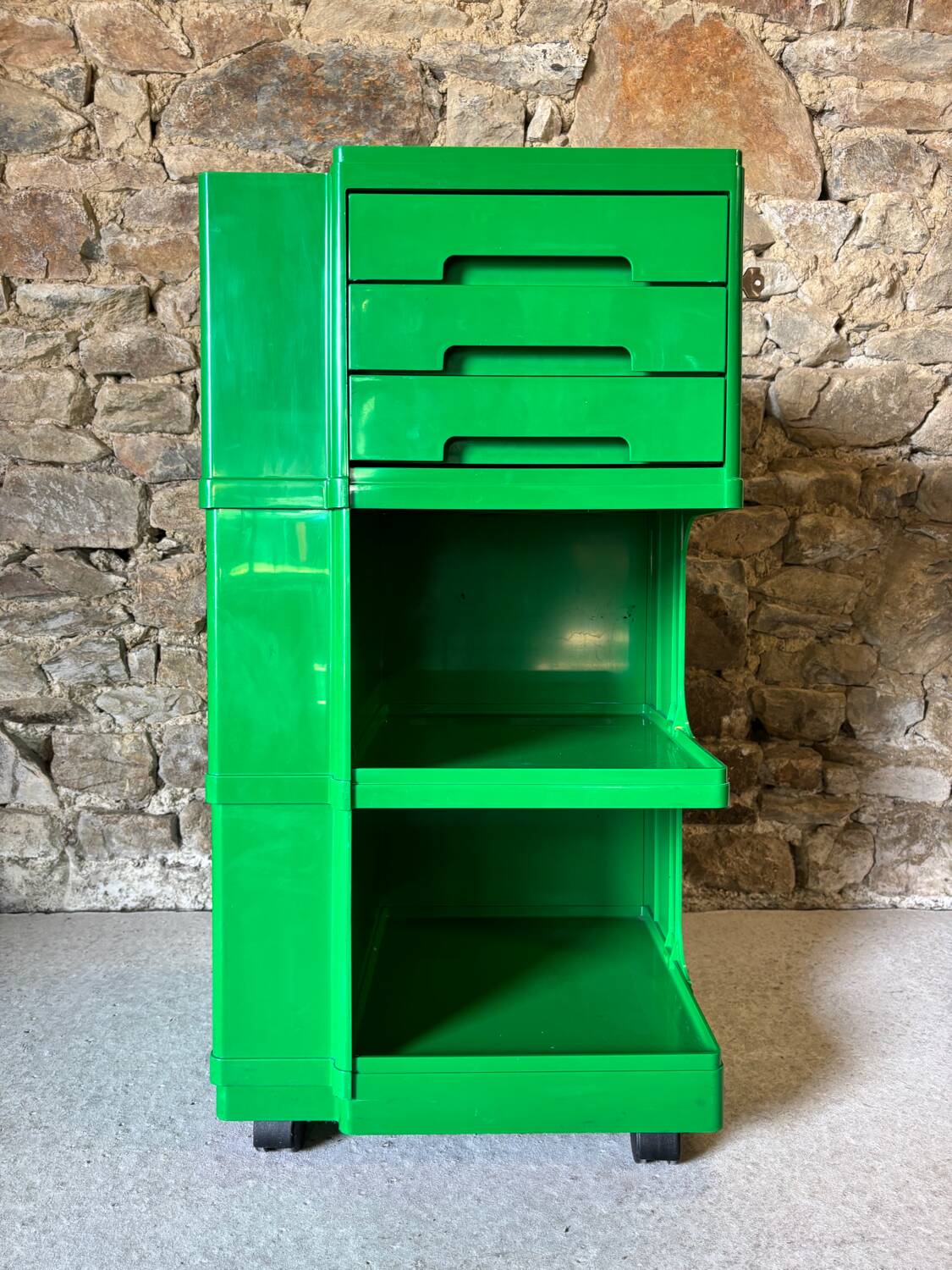 Architect's rolling cart by Giovanni Pelis for Stile Neolt 1970