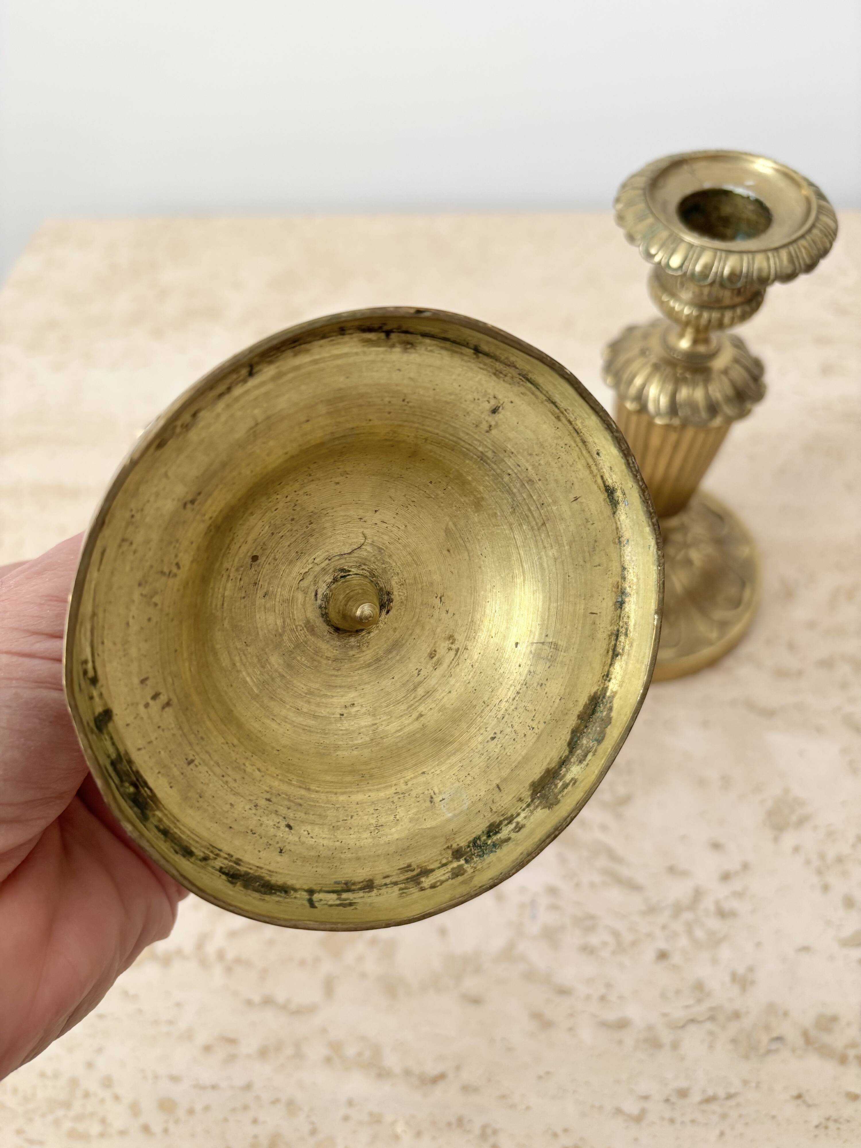 Pair of antique candlesticks