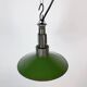 Industrial Green Enamel Military Pendant Lamp with Cast Aluminium Top, 1960