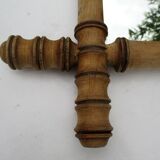 Old mirror bamboo frame