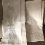 Lot of old linen bed adornments