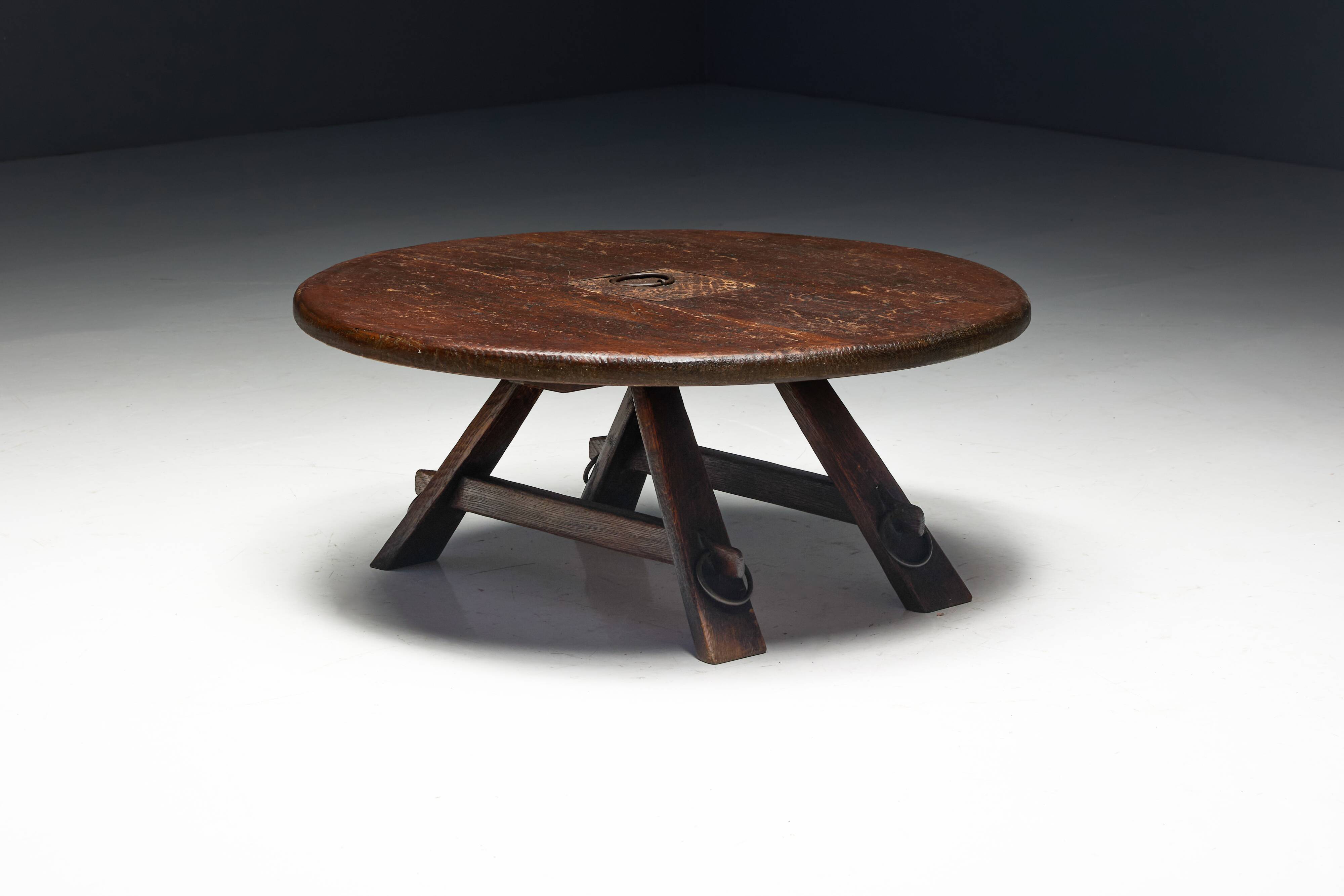 Rustic Antique Coffee Table, France, 1960s
