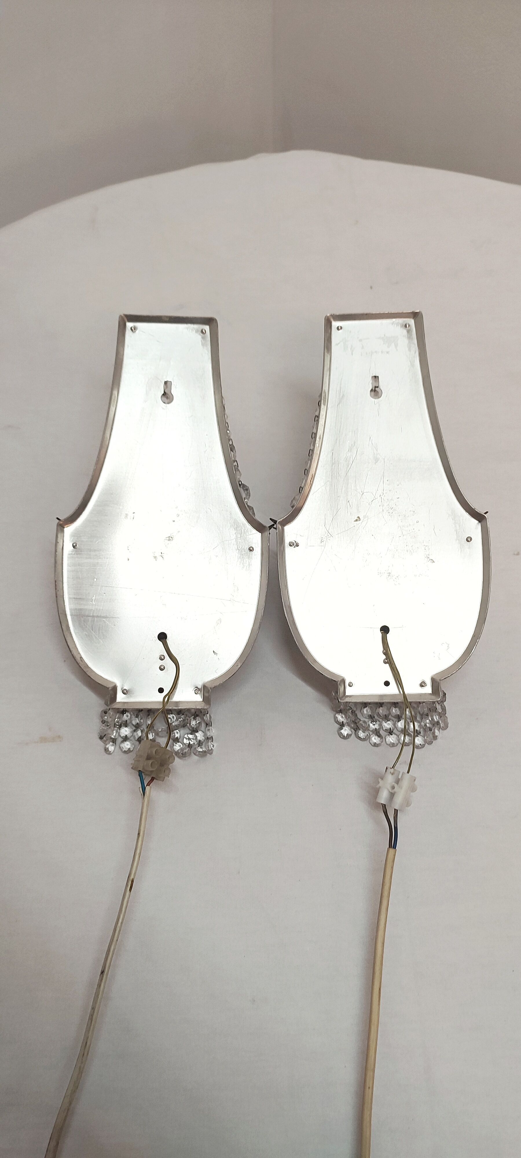 Classic crystal sconces. France 1950s.