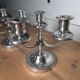 Pair of silver-plated candlesticks