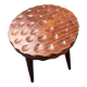 Brutalist wooden tripod stool