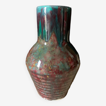 Large enameled vase