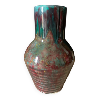 Large enameled vase