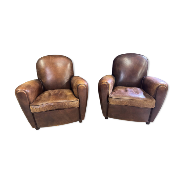 Paires de fauteuils club véritables