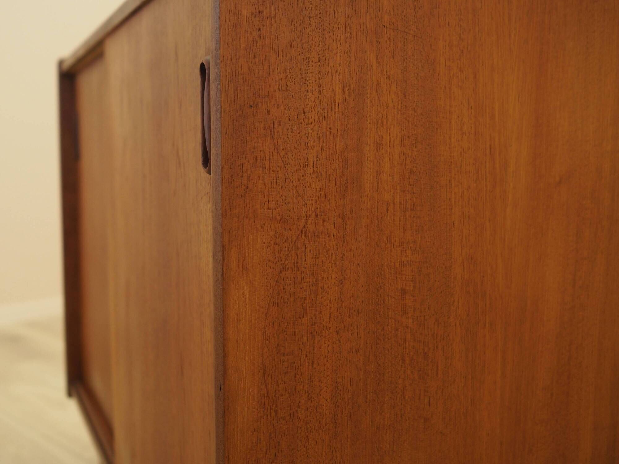 Danish Teak Cabinet with Sliding Doors, 1970s