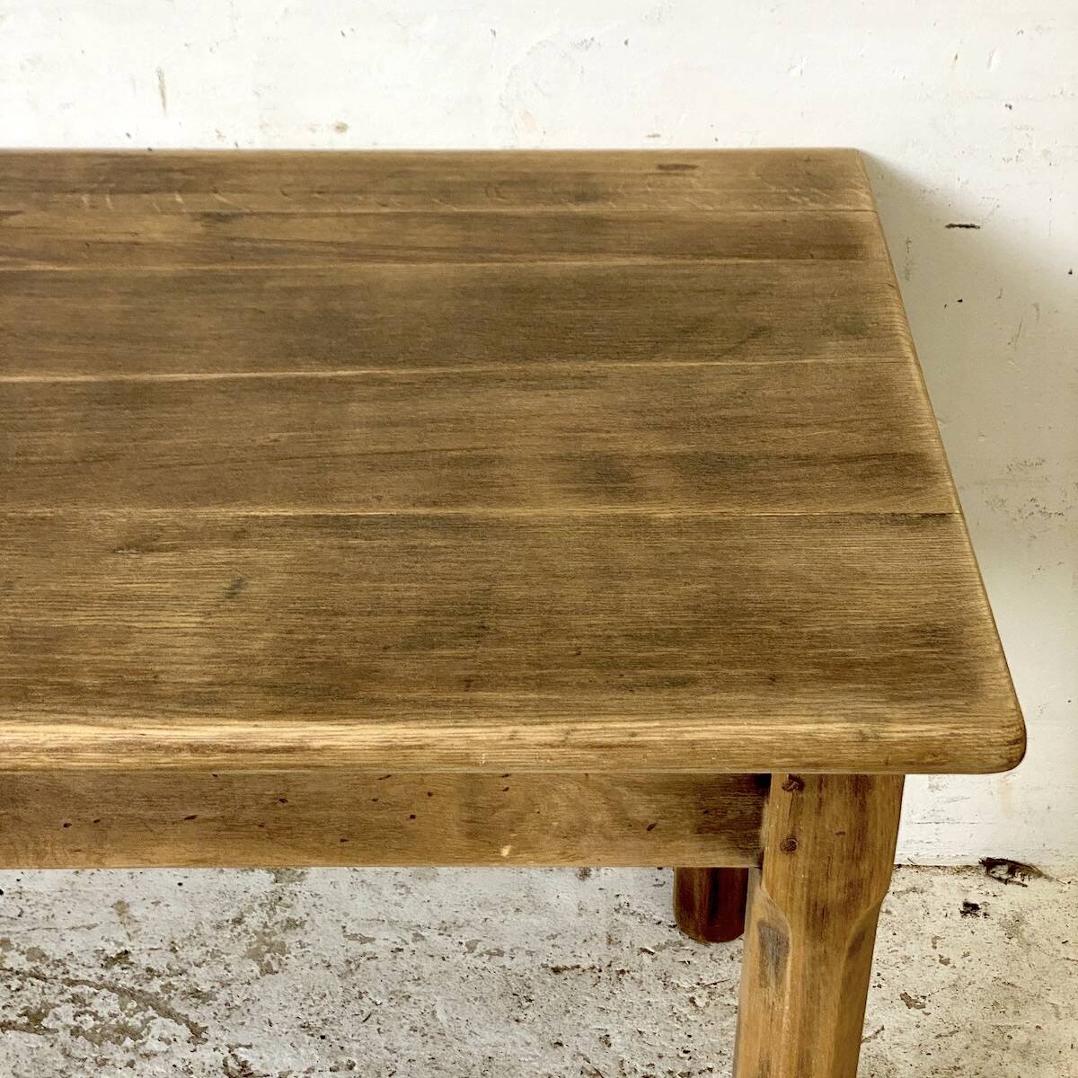Vintage 1960s refectory table in solid raw oak