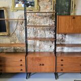 Vintage Italian modular teak bookcase, 1960s