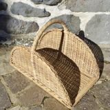 Wicker log basket